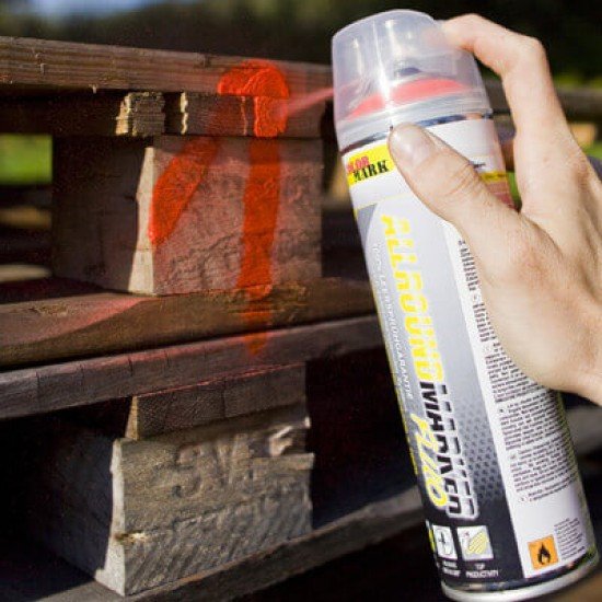 Bau-Markierspray mit 360° Ventil - Leuchtorange Bau-Markierspray mit 360° Ventil - Leuchtorange