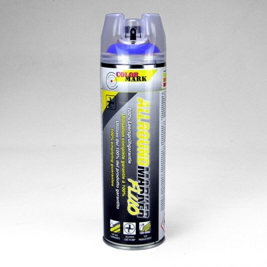 Bau-Markierspray mit 360° Ventil - Leuchtblau Bau-Markierspray mit 360° Ventil - Leuchtblau