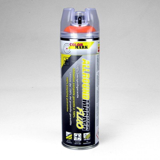 Bau-Markierspray mit 360° Ventil - Leuchtorange Bau-Markierspray mit 360° Ventil - Leuchtorange
